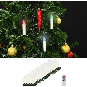 VidaXL Christmas Wireless LED Candles with Remote Control 100 pcs RGB