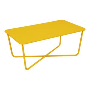 Croisette Coffee table - 99 x 57 cm / Metal by Fermob Yellow