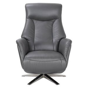 Sicily Leather Swivel Power Recliner Chair - Grey