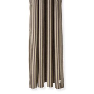 Chambray Striped Shower curtain - / 160 x H 205 cm - Coated cotton by Ferm Living Black/Beige