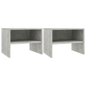 VidaXL Bedside Cabinets 2 pcs Concrete Grey 40x30x30 cm Chipboard