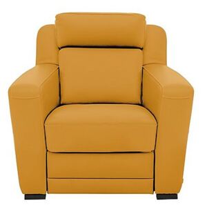 Nicoletti - Matera Leather Armchair with Box Arms - Yellow