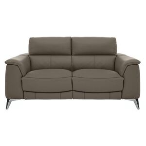 Odyssey 2 Seater Leather Static Sofa - Grey- World of Leather