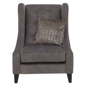 Amora Fabric Winged Accent Chair - Mink