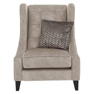 Amora Fabric Winged Accent Chair - Cream