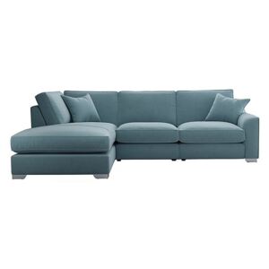 The Lounge Co. - Isobel Fabric Corner Sofa with Chaise End - Blue