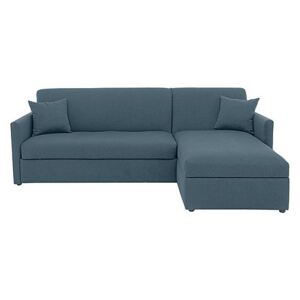 Versatile Small 2 Seater Fabric Chaise Sofa Bed with Slim Arms