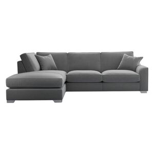 The Lounge Co. - Isobel Fabric Corner Sofa with Chaise End - Grey