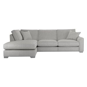 The Lounge Co. - Isobel Fabric Corner Sofa with Chaise End - Silver