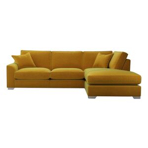 The Lounge Co. - Isobel Fabric Corner Sofa with Chaise End - Yellow