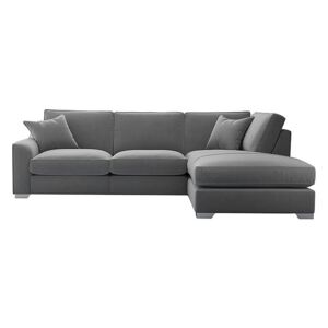 The Lounge Co. - Isobel Fabric Corner Sofa with Chaise End - Grey