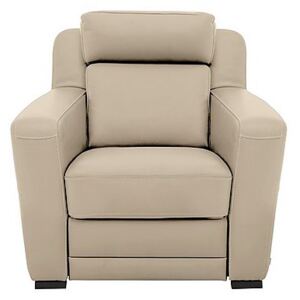 Nicoletti - Matera Leather Armchair with Box Arms - Beige