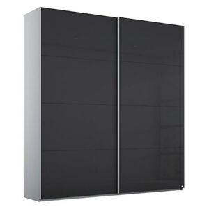 Rauch - Formes Glass 2 Door Slider Wardrobe - Black