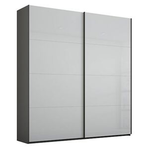 Rauch - Formes Glass 2 Door Slider Wardrobe - Grey