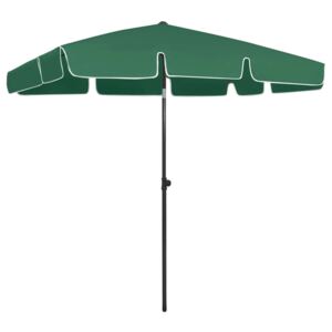 VidaXL Beach Umbrella Green 200x125 cm