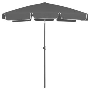 VidaXL Beach Umbrella Black 180x120 cm