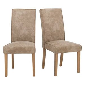 Furnitureland - California Pair of Faux Suede Dining Chairs