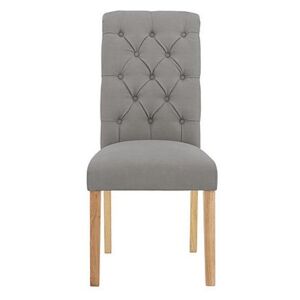 Furnitureland - Angeles Button Back Chair - Grey