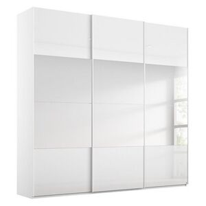 Rauch - Formes Glass 3 Door Sliding Wardrobe with Horizontal Mirrors - White