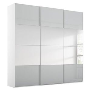Rauch - Formes Glass 3 Door Sliding Wardrobe with Horizontal Mirrors - Grey