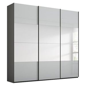 Rauch - Formes Glass 3 Door Sliding Wardrobe with Horizontal Mirrors - Grey