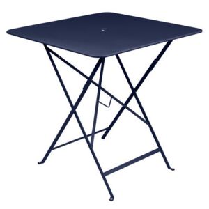 Bistro Foldable table - / 71 x 71 cm - Hole for parasol by Fermob Blue