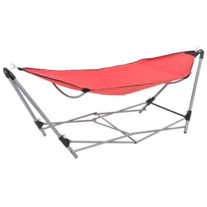 VidaXL Hammock with Foldable Stand Red
