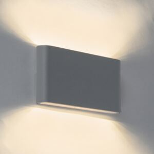 Modern Wall Lamp 17.5cm Graphite IP54 incl.LED - Batt