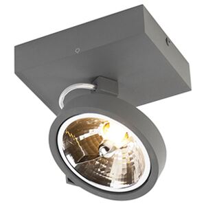 Design spotlight gray adjustable 1-light incl. LED - Go