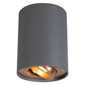 Smart spot gray with copper incl. GU10 WiFi light source - Rondoo Up