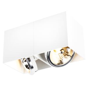 Design spot rectangular 2-light white - Box
