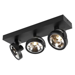 Design spot black adjustable 3-light incl. LED - Go