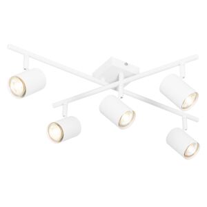 Modern ceiling lamp white 5-light adjustable - Jeana