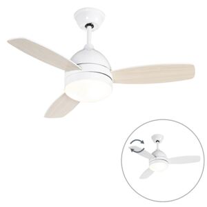 Ceiling fan white with remote control - Rotar