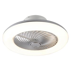 Design ceiling fan silver dimmable - Clima