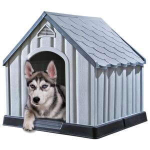 Dog House Grey 92x87x91 cm Plastic