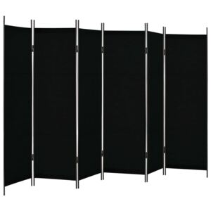 VidaXL 6-Panel Room Divider Black 300x180 cm