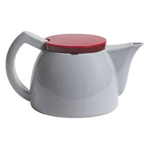 Teapot - / 1 l - Steel tea filter by Hay Red/Grey