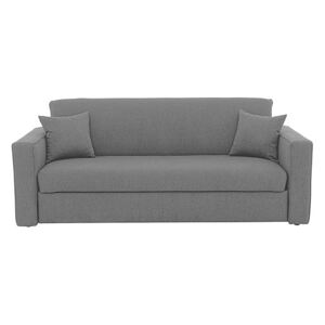 Versatile 3 Seater Fabric Sofa Bed with Box Arms - Grey