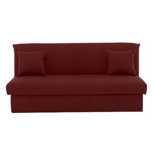 Versatile 3 Seater Fabric Sofa Bed No Arms - Red
