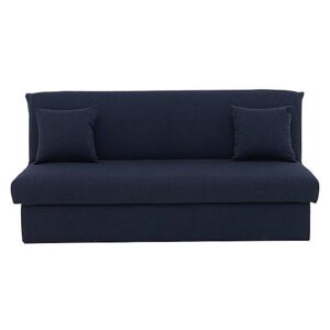 Versatile 3 Seater Fabric Sofa Bed No Arms - Blue