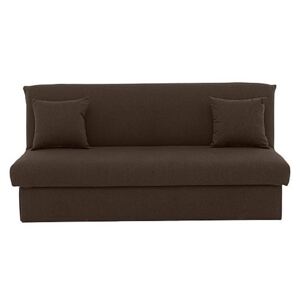 Versatile 3 Seater Fabric Sofa Bed No Arms - Brown