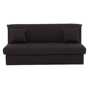 Versatile 3 Seater Fabric Sofa Bed No Arms - Black