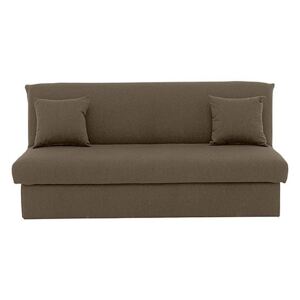 Versatile 3 Seater Fabric Sofa Bed No Arms - Mink
