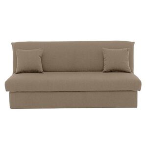 Versatile 3 Seater Fabric Sofa Bed No Arms - Beige