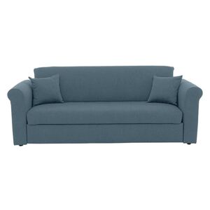 Versatile 3 Seater Fabric Sofa Bed with Scroll Arms