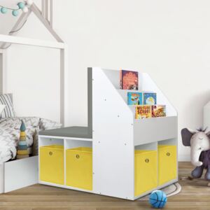 VidaXL Children's Cabinet with Bench White 60x78x78 cm MDF