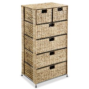VidaXL Storage Unit with 6 Baskets 47x37x100 cm Water Hyacinth
