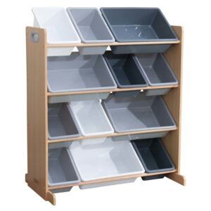 KidKraft Toy Storage Unit Sort It & Store It Gray and Natural