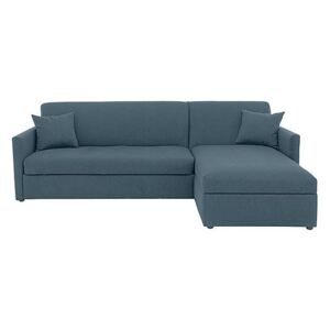 Versatile 2 Seater Fabric Chaise Sofa Bed with Storage with Slim Arms